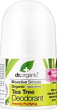 Dezodorant w kulce z drzewem herbacianym - Dr Organic Bioactive Skincare Tea Tree Roll-On Deodorant — Zdjęcie N1