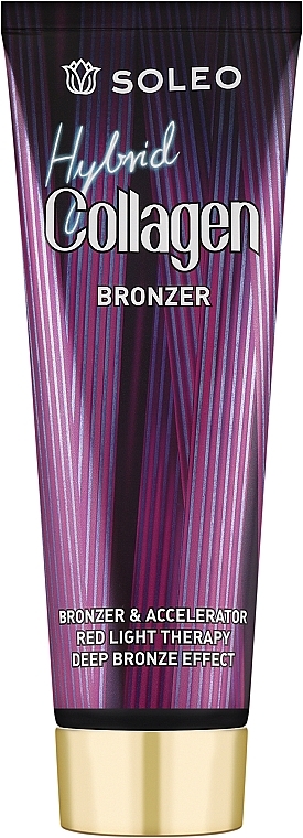 Balsam do solarium z tyrozyną i olejem makadamia - Soleo Hybrid Collagen Bronzer — Zdjęcie N1