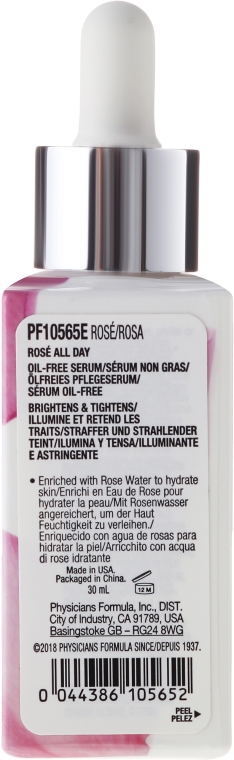 Bezolejowe różane serum do twarzy - Physicians Formula Rosé All Day Oil-Free Serum — Zdjęcie N2