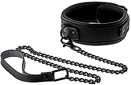 Obroża ze smyczą - Dream Toys Blaze Collar And Leash Black — Zdjęcie N2