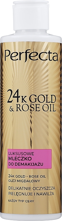 Luksusowe mleczko do demakijażu - Perfecta 24k Gold & Rose Oil — Zdjęcie N1