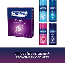 Klasyczne prezerwatywy lateksowe z lubrykantem silikonowym, 3 szt. - Contex Classic — Zdjęcie N6