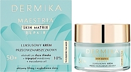 Luksusowy krem przeciwzmarszczkowy 50+ na dzień i na noc dla skóry dojrzałej i wrażliwej - Dermika Maestria Skin Matrix  — Zdjęcie N2