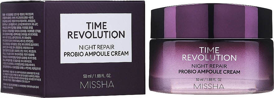 Odmładzający ampułkowy krem na noc - Missha Time Revolution Night Repair Probio Ampoule Cream — Zdjęcie N4