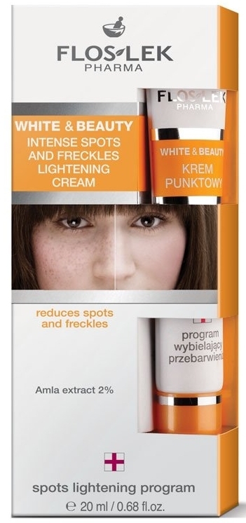 Krem punktowy wybielający przebarwienia i piegi - Floslek White & Beauty Intense Spots And Freckles Lightening Cream