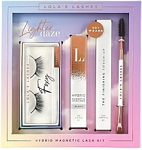 Kup Zestaw - Lola's Lashes Foxy Hybrid Magnetic Eyelash Kit (eyeliner/3ml + remover/2.5ml + eyelashes/2pcs + brush)