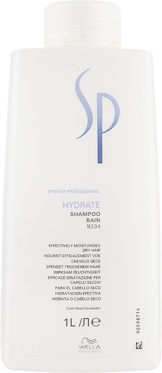 Nawilżający szampon do włosów sychych - Wella SP Hydrate Shampoo — Zdjęcie N2