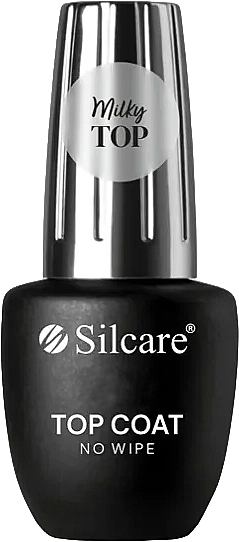 Top coat do lakieru hybrydowego - Silcare Top Coat No Wipe — Zdjęcie N1