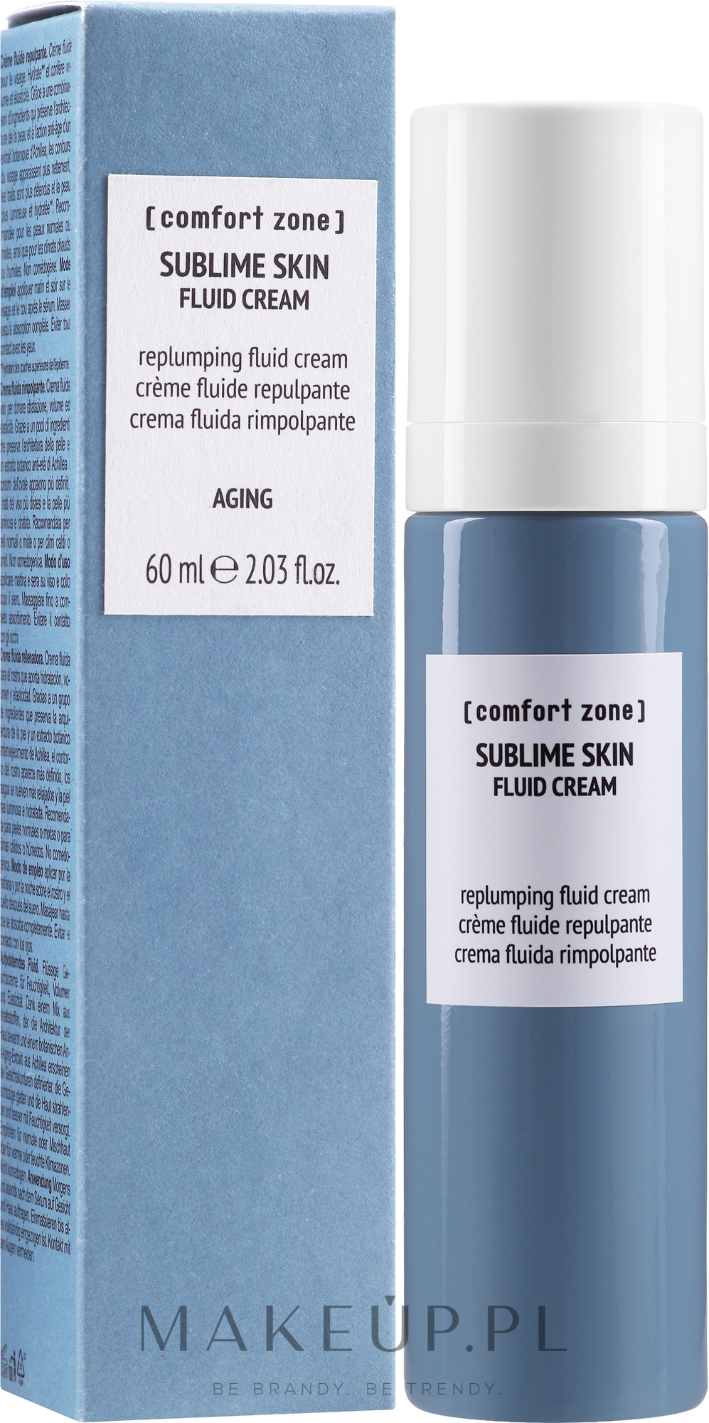 Nawilżający krem ujędrniający do twarzy z kwasem hialuronowym - Comfort Zone Sublime Skin Fluid Cream — Zdjęcie 60 ml
