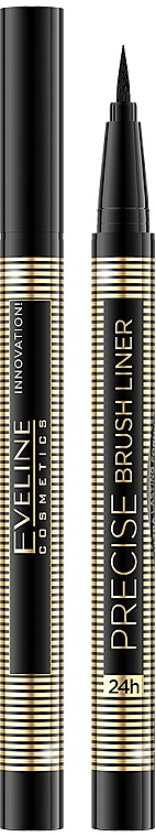 Eyeliner w pisaku z pędzelkiem - Eveline Cosmetics Precise Brush Liner Eyeliner  — Zdjęcie N1