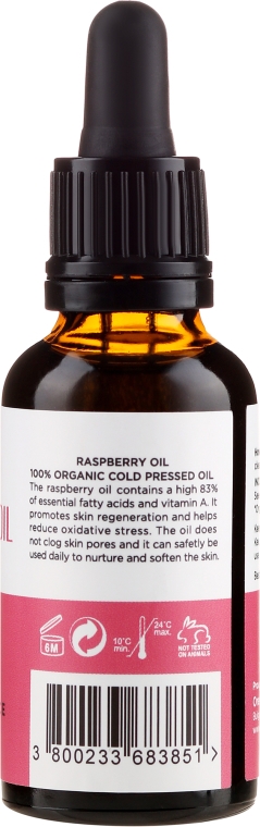 Olej z malin do twarzy i włosów - Wooden Spoon Raspberry Oil — Zdjęcie N2