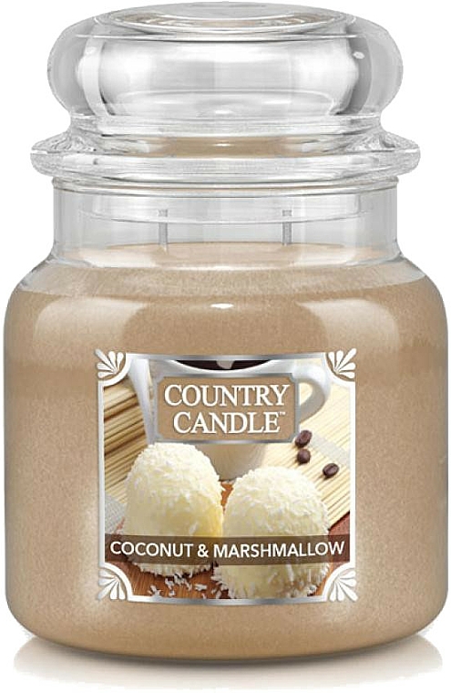 Świeca zapachowa w słoiku - Country Candle Coconut & Marshmallow — Zdjęcie N1