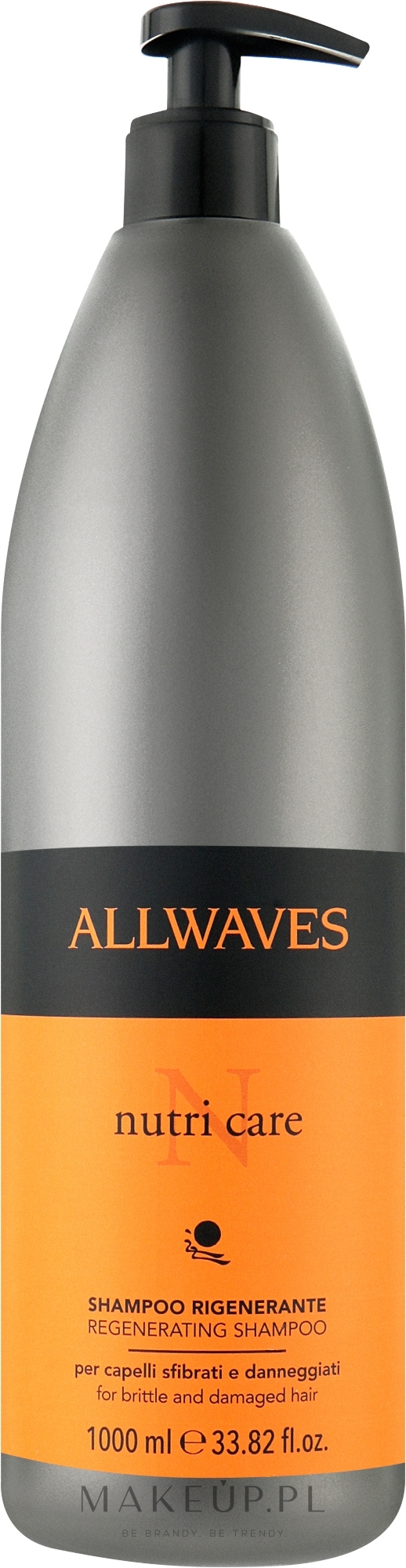 Regenerujący szampon do włosów zniszczonych - Allwaves Nutri Care Regenerating Shampoo — Zdjęcie 1000 ml