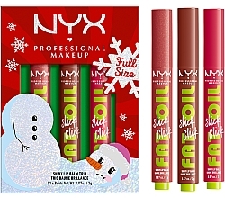 Zestaw do makijażu ust - NYX Professional Makeup Fat Oil Slick Click Shiny Lip Balm Trio (3xlipbalm/2g) — Zdjęcie N1