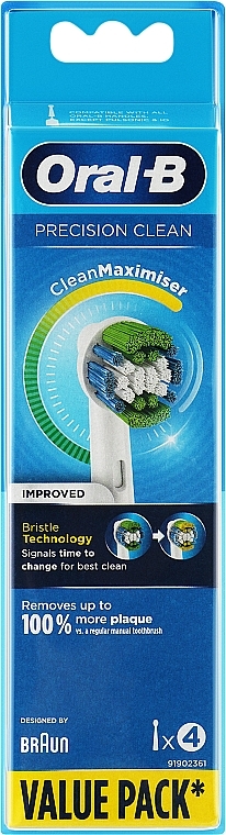 Wymienne końcówki do elektrycznej szczoteczki do zębów, 4 szt. - Oral-B Precision Clean Clean Maximizer — Zdjęcie N1