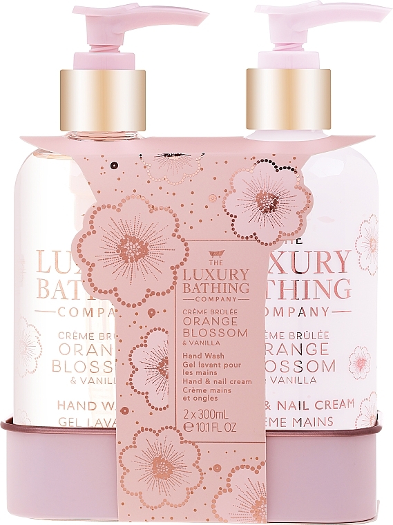 Zestaw - Grace Cole The Luxury Bathing Creme Brulee, Orange Blossom & Vanilla Delightful Duo (h/wash/300ml + h/cr/300ml) — Zdjęcie N1