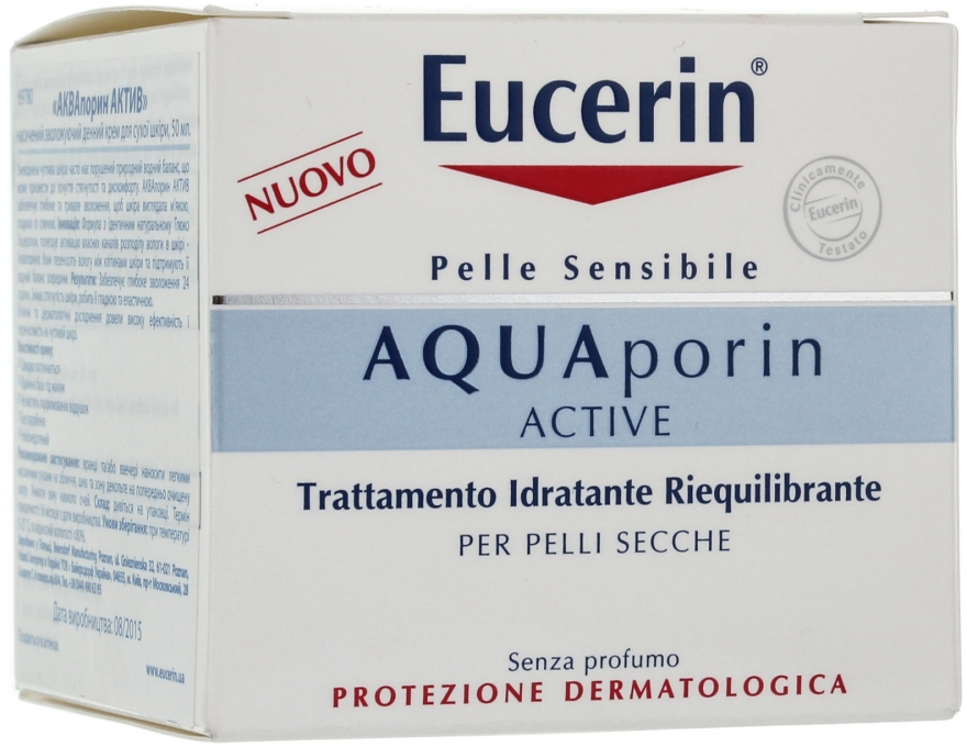 Intensywnie nawilżający krem do twarzy - Eucerin AquaPorin Active Deep Long-lasting Hydration For Dry Skin