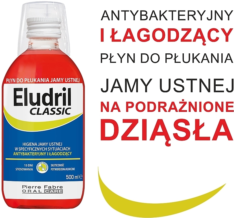 Antybakteryjny i łagodzący płyn do płukania jamy ustnej - Pierre Fabre Oral Care Eludril Classic Mouthwash — Zdjęcie N5