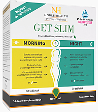 Kup PRZECENA! Suplement diety wspomagający odchudzanie, 90 szt - Noble Health Get Slim Morning & Night *