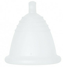 Kubeczek menstruacyjny z kulką, rozmiar XL, przezroczysty - MeLuna Classic Shorty Menstrual Cup Ball — Zdjęcie N1