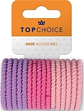 Kup Zestaw kolorowych gumek do włosów, 26553, fioletowo-różowy - Top Choice Hair Bands