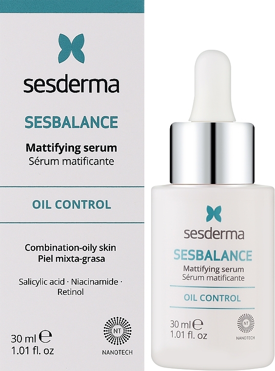 Serum do twarzy - SesDerma Laboratories Sesbalance Mattifying Serum — Zdjęcie N2