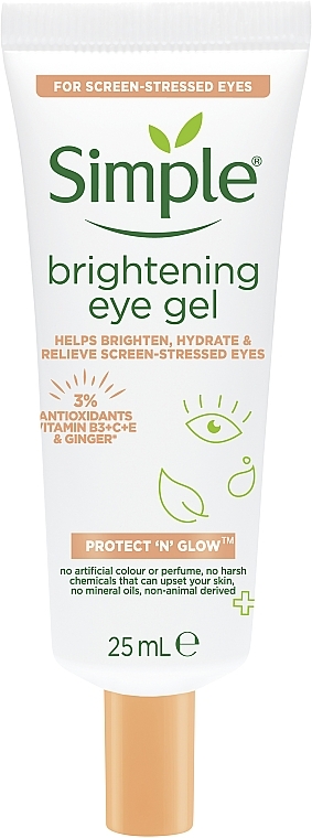 Rozjaśniający żel pod oczy - Simple Protect N Glow Brightening Eye Gel — Zdjęcie N2