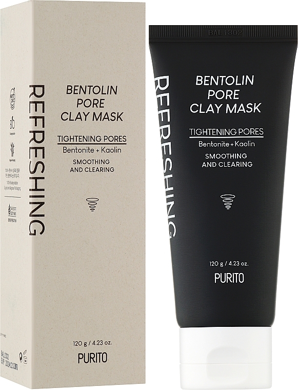 Maska do oczyszczania porów twarzy - Purito Bentolin Pore Clay Mask — Zdjęcie N2