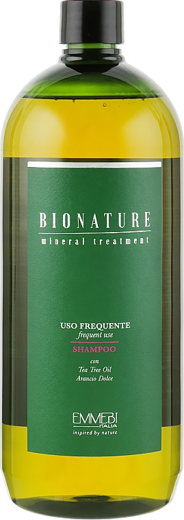 Szampon do codziennego użytku z olejkiem z drzewa herbacianego - Emmebi Italia BioNatural Mineral Treatment Frequent Use Shampoo — Zdjęcie N1