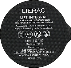 Regenerujący krem do twarzy na noc - Lierac Lift Integral The Regenerating Night Cream Refill (wymienny wkład) — Zdjęcie N1