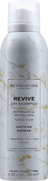 Odświeżający suchy szampon do włosów z kofeiną - Revolution Revive Refreshes & Revitalises Dry Shampoo — Zdjęcie N1