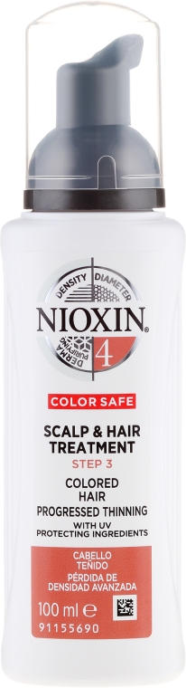 Odżywcza maska do skóry głowy i progresywnie przerzedzających się włosów farbowanych - Nioxin System 4 Color Safe Scalp & Hair Treatment Step 3 — Zdjęcie N2