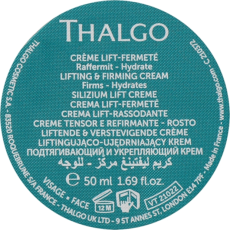 Ujędrniający krem ​​do twarzy - Thalgo Silicium Lift Intensive Lifting & Firming Cream Refill (uzupełnienie) — Zdjęcie N1
