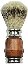 Pędzel do golenia, palisander-srebrny, chromowany - Golddachs Shaving Brush Silver Tip Badger Palisander Silver Chrome Plated — Zdjęcie N1