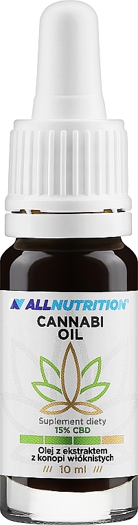 Olej z ekstraktem z konopi - Allnutrition Cannabi Oil 15% CBD — Zdjęcie N1