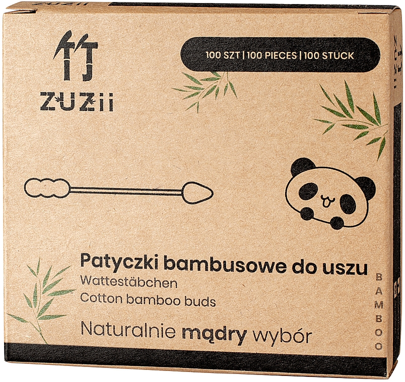 Patyczki bambusowe do uszu z różnymi końcówkami - Zuzii Bamboo Cotton Buds — Zdjęcie N1