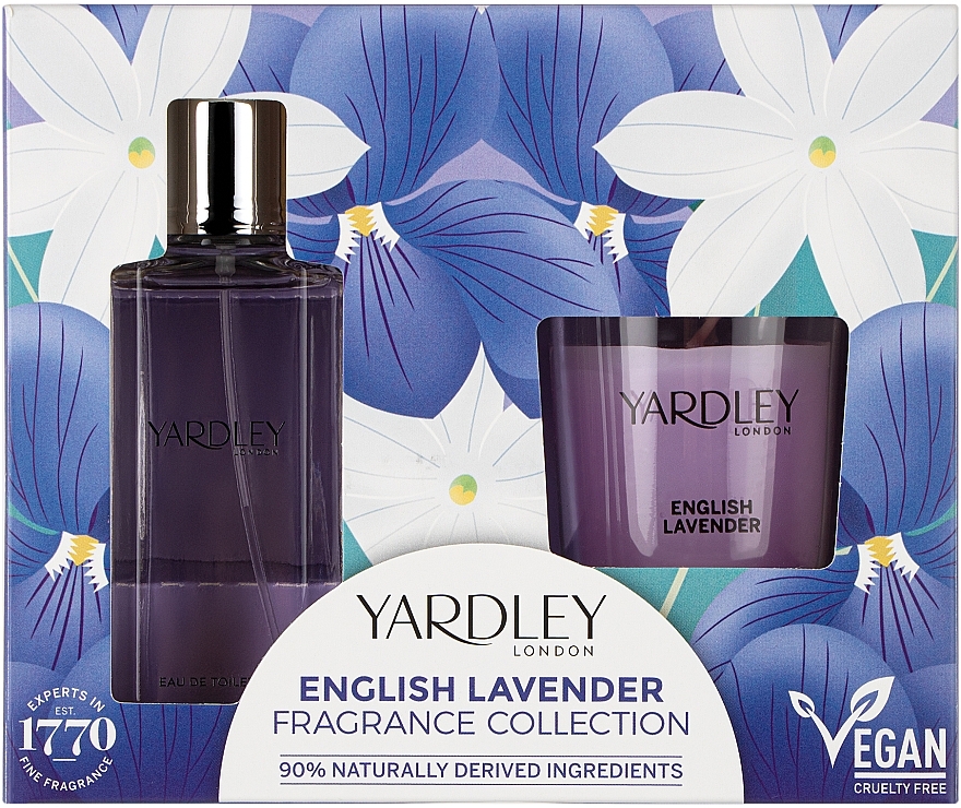 Yardley English Lavender - Zestaw (edt/50ml + candle/120g) — Zdjęcie N1