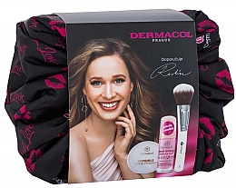 Kup Zestaw - Dermacol Beauty II (makeup base 20 ml + powder 13,5 g + brush + bag)