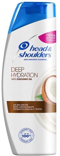 Głęboko nawilżający szampon przeciwłupieżowy z olejem kokosowym - Head & Shoulders Deep Hydration Shampoo — Zdjęcie N1