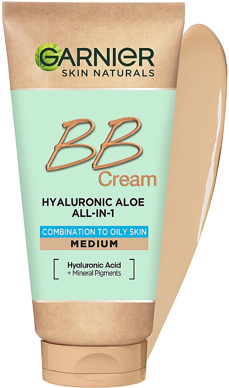 Nawilżający krem BB dla skóry tłustej i mieszanej - Garnier Hyaluronic Aloe All-In-1 — Zdjęcie N4