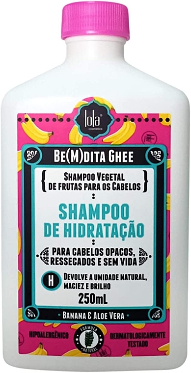 Nawilżający szampon do włosów Banan i aloes - Lola Cosmetics Be(M)dita Ghee Moisturizing Shampoo With Banana And Aloe Vera — Zdjęcie N1