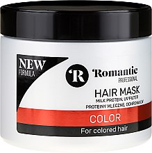 Maska do włosów farbowanych z proteinami mlecznymi i ochroną UV - Romantic Professional Color Hair Mask — Zdjęcie N3