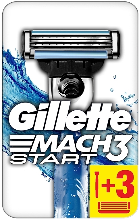Maszynka do golenia z trzema wymiennymi wkładami - Gillette Mach 3 Start 