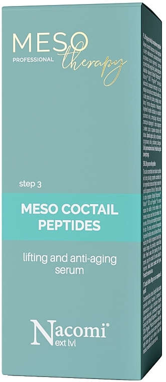 Liftingujący koktajl z kompleksem peptydów - Nacomi Meso Therapy Step 3 Coctail Pepide Solution — Zdjęcie N2