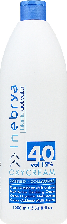 Utleniacz do farby Kolagen szfirowy 40,12% - Inebrya Bionic Activator Oxycream 40 Vol 12% — Zdjęcie N1