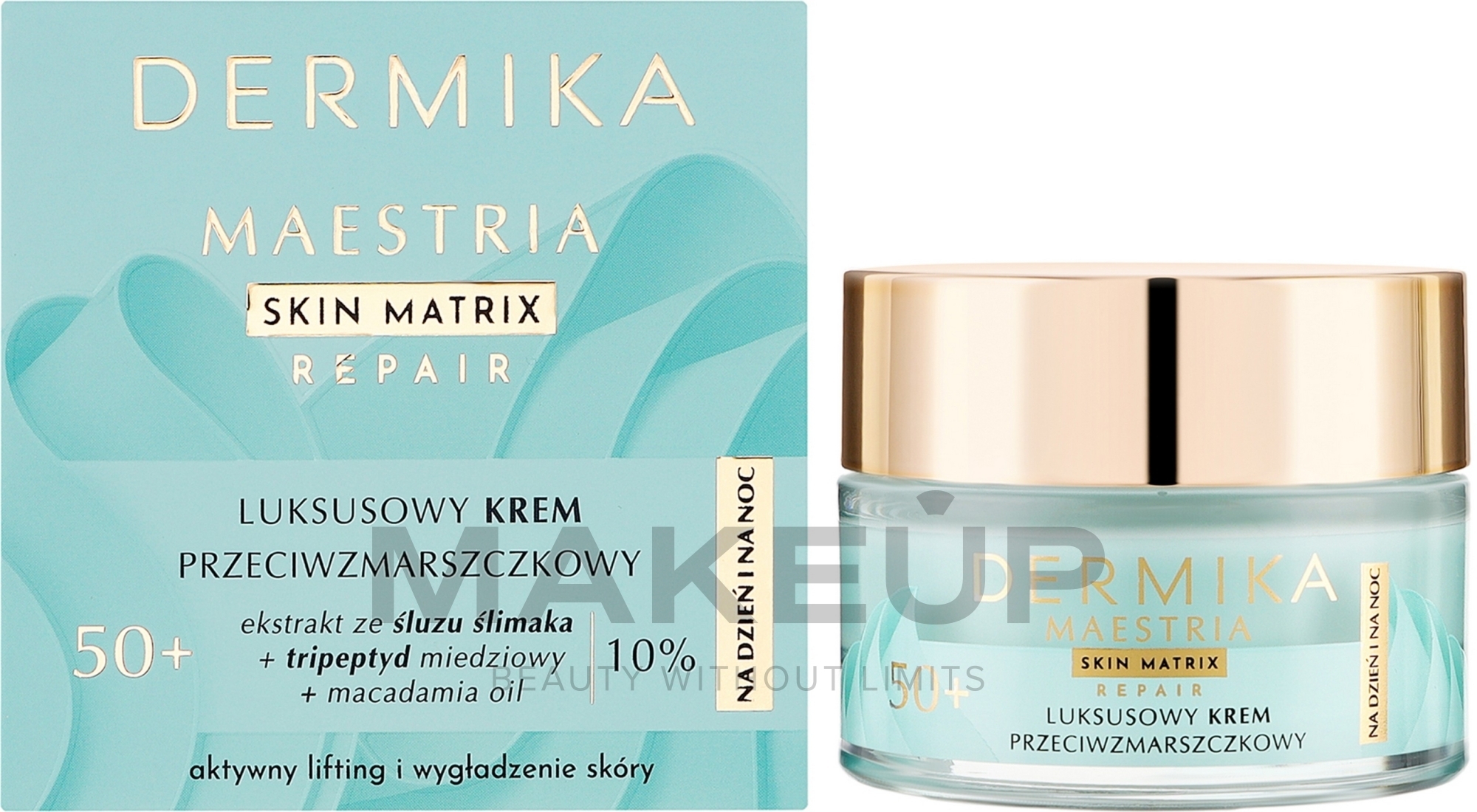 Luksusowy krem przeciwzmarszczkowy 50+ na dzień i na noc dla skóry dojrzałej i wrażliwej - Dermika Maestria Skin Matrix  — Zdjęcie 50 ml