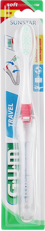 Szczoteczka do zębów Travel, miękka, czerwona - G.U.M Soft Toothbrush — Zdjęcie N1