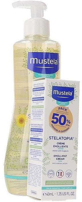 Zestaw do odżywienia włosów - Mustela Bebe Stelatopia (cl/oil/500ml + cream/40ml) — Zdjęcie N1