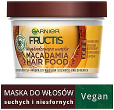 Garnier Fructis Macadamia Hair Food - Wygładzająca maska do włosów suchych i niesfornych — Zdjęcie N3