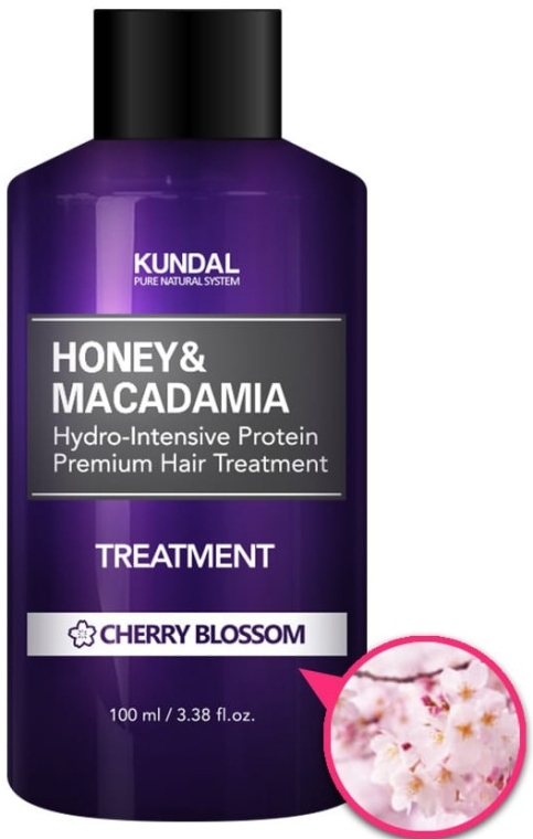 Intensywnie nawilżająca kuracja proteinowa do włosów Kwiat wiśni - Kundal Honey & Macadamia Treatment Cherry Blossom — Zdjęcie N1